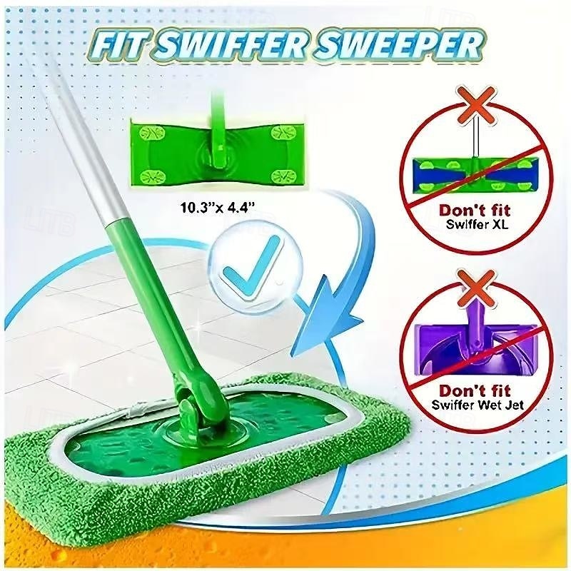 8pcs Washable Mop Replacement Pads for Flat Mops(Mop Not Included), Durable Reusable Mop Heads for Dry and Wet Use, Easy to Clean, Cleaning Supplies, Back to School Essentials 2025 - $11.99 –P2
