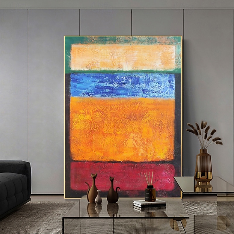 Peinture à l'huile faite à la main sur toile, décoration murale abstraite moderne pour la décoration intérieure, peinture roulée sans cadre, non tendue de 2025 ? $92.99 –P2