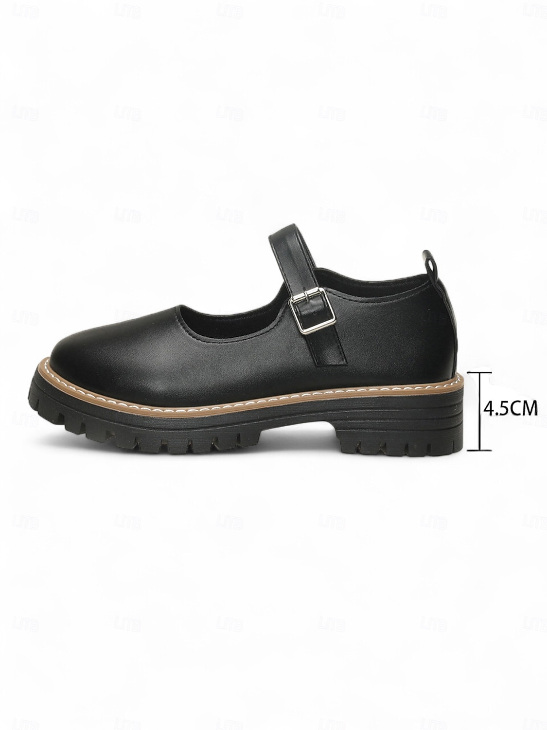 Mary Jane ballerine nere da donna con cinturino con fibbia - scarpe con plateau in similpelle per adolescenti e donne, ideali per la scuola, lo streetwear e gli outfit autunnali del 2026 a $26.99 –P4