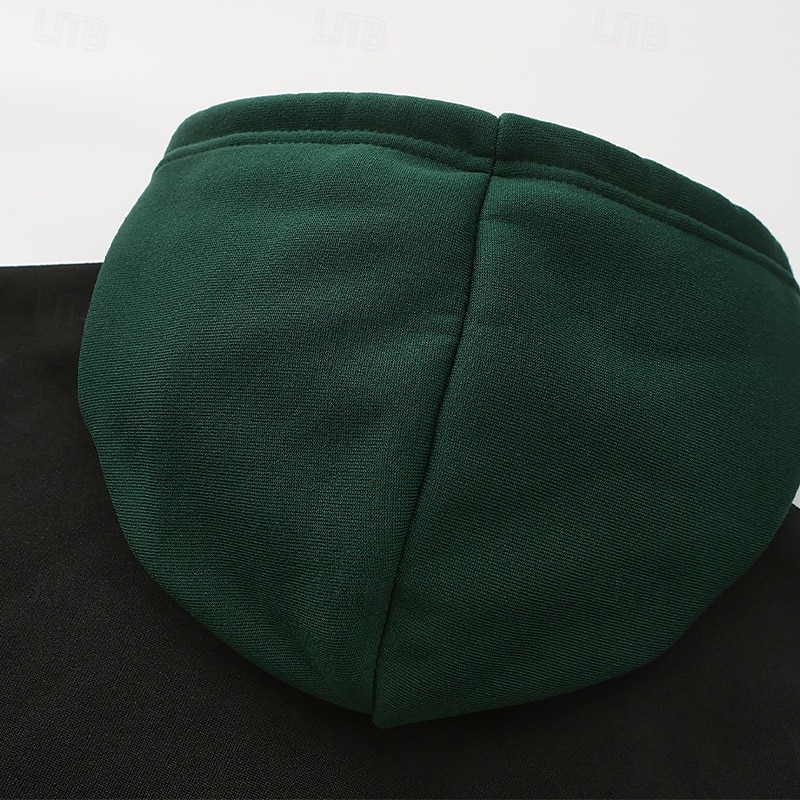 Per uomo Felpa con cappuccio Felpa con cappuccio a zip intera Felpa con cappuccio in pile Rosso Verde scuro Grigio chiaro Grigio scuro Caffè Con Cappuccio Semplice Patchwork Blocco di colore Sport del 2025 a $25.99 –P10