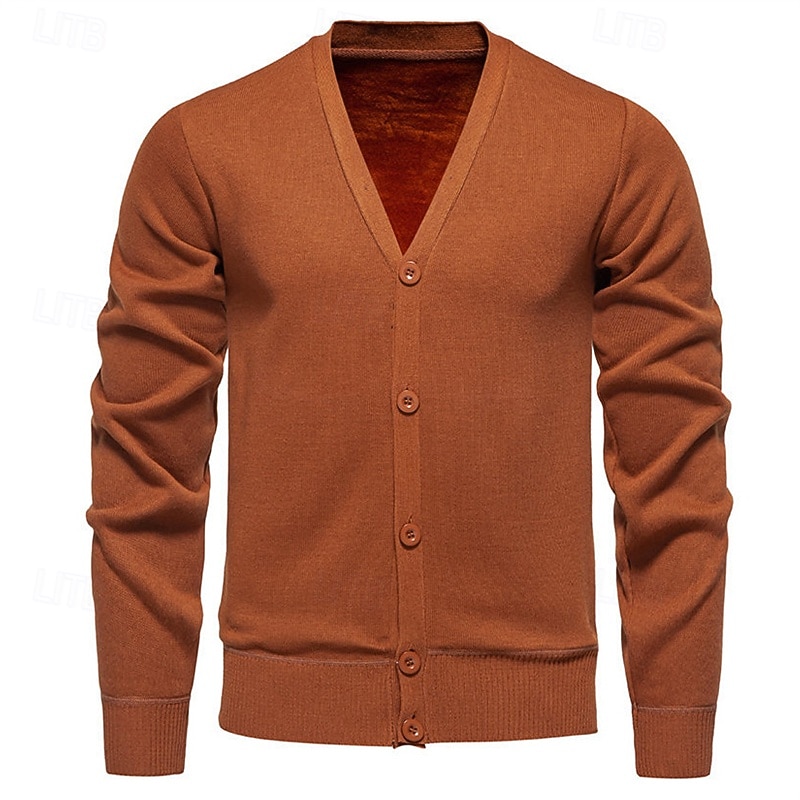 Voor heren Vest Trui Vest Bijgesneden vest trui Bijgesneden trui Geribd breien Normale tops Dichtknopen Gebreid Effen / effen kleur V-hals Stijlvol Casual Alledaagse kleding Uitgaan Kleding Herfst 2026 - $26.99 –P13