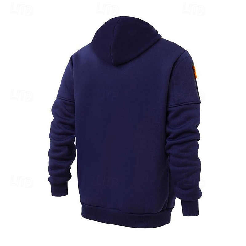 Homme Sweat à capuche Sweat à capuche zippé intégral Noir Blanche Vin bleu marine Bleu Roi À capuche Uni Zip Up Avec Poches Sport & Loisir Quotidien Fête Polyester Streetwear Basique Occasionnel de 2025 ? $21.99 –P10