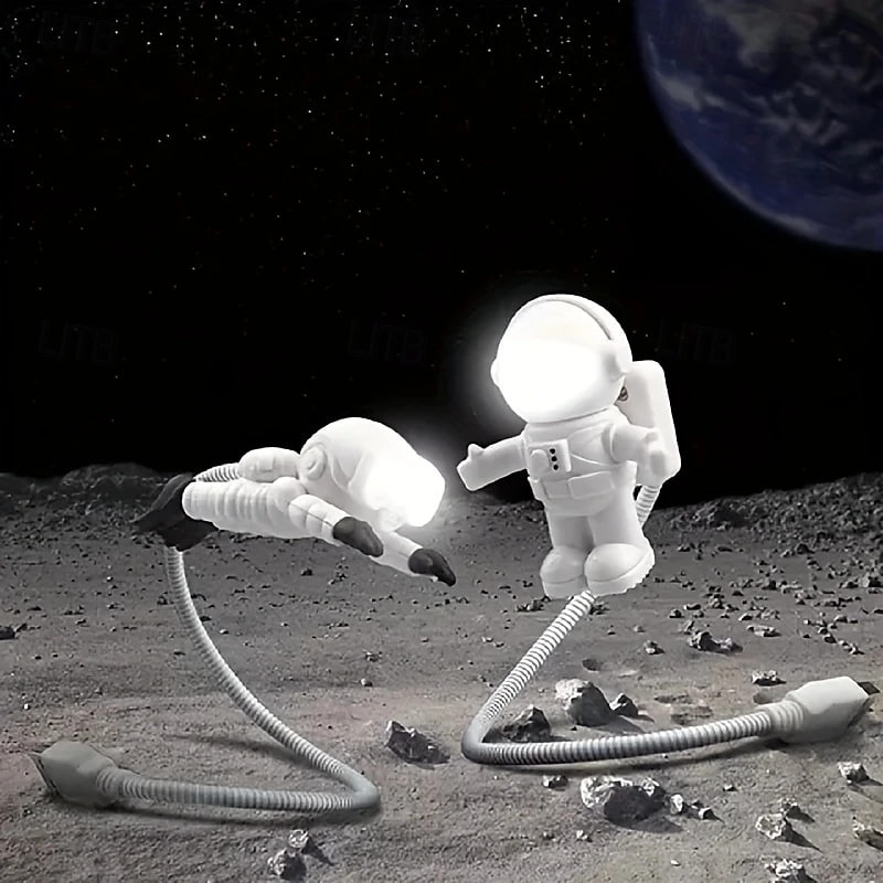 1 kpl mini astronautin usb-säädettävä seuralainen luku- ja silmäsuojavalo kytkimellä astronautin näppäimistövalon täyttövalo luova tunnelma led-valo asuntolan toimisto kannettava yövalo 2025 - $7.99 –P6