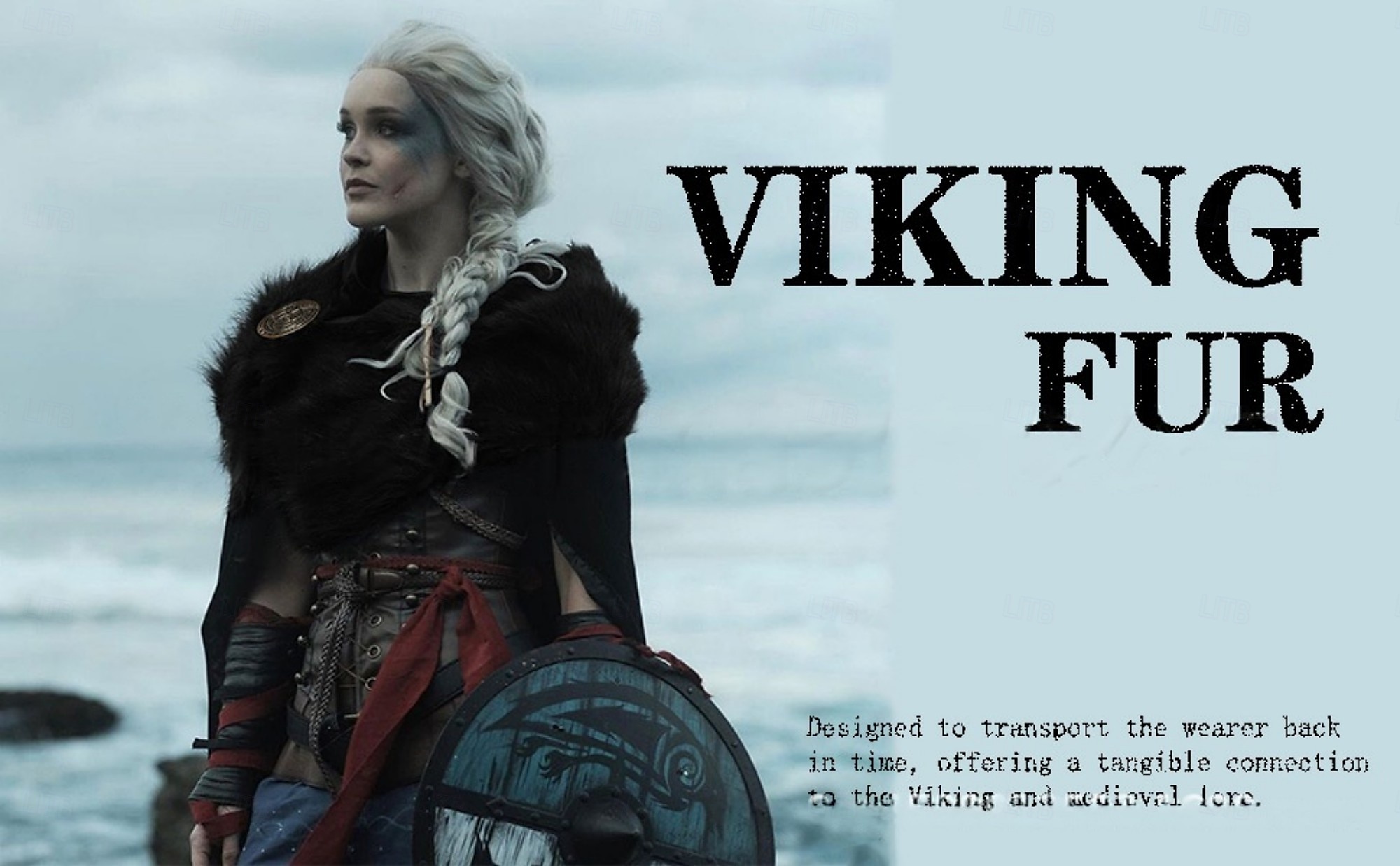 Retro Vintage Mittelalterlich Renaissance Umhang Schals Kunstpelzkostüm Krieger Wikinger Kostüm Damen Vikinger Halloween Karneval Leistung Party LARP Erwachsene Schal 2025 - $32.99 –P2