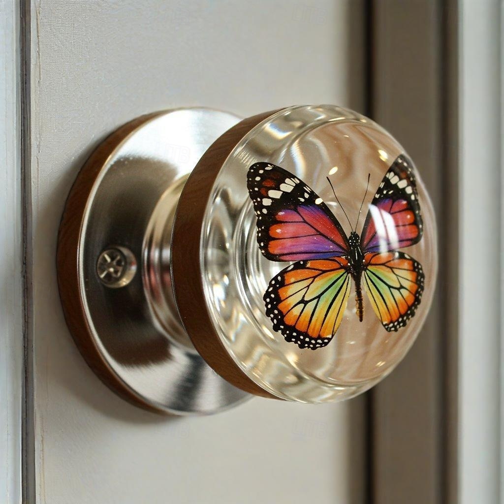 Poignée de porte décorative unique en résine incrustée, design artistique, poignée d'armoire artistique faite à la main pour portes intérieures, tiroirs, placards, décoration intérieure de 2025 ? $17.49 –P2