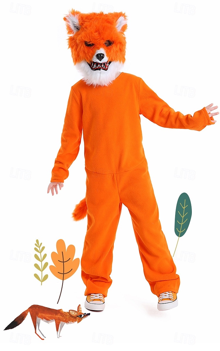 Zvířata Pohádka Liška Maska Kostým Onesie Postavy z pohádek Roztomilý Filmové kostýmy for Chlapecké Dívčí Dětské předvečer Všech svatých Karneval Světový den knihy Výkon Vzdělávací převlékán 2025 - $46.99 –P5