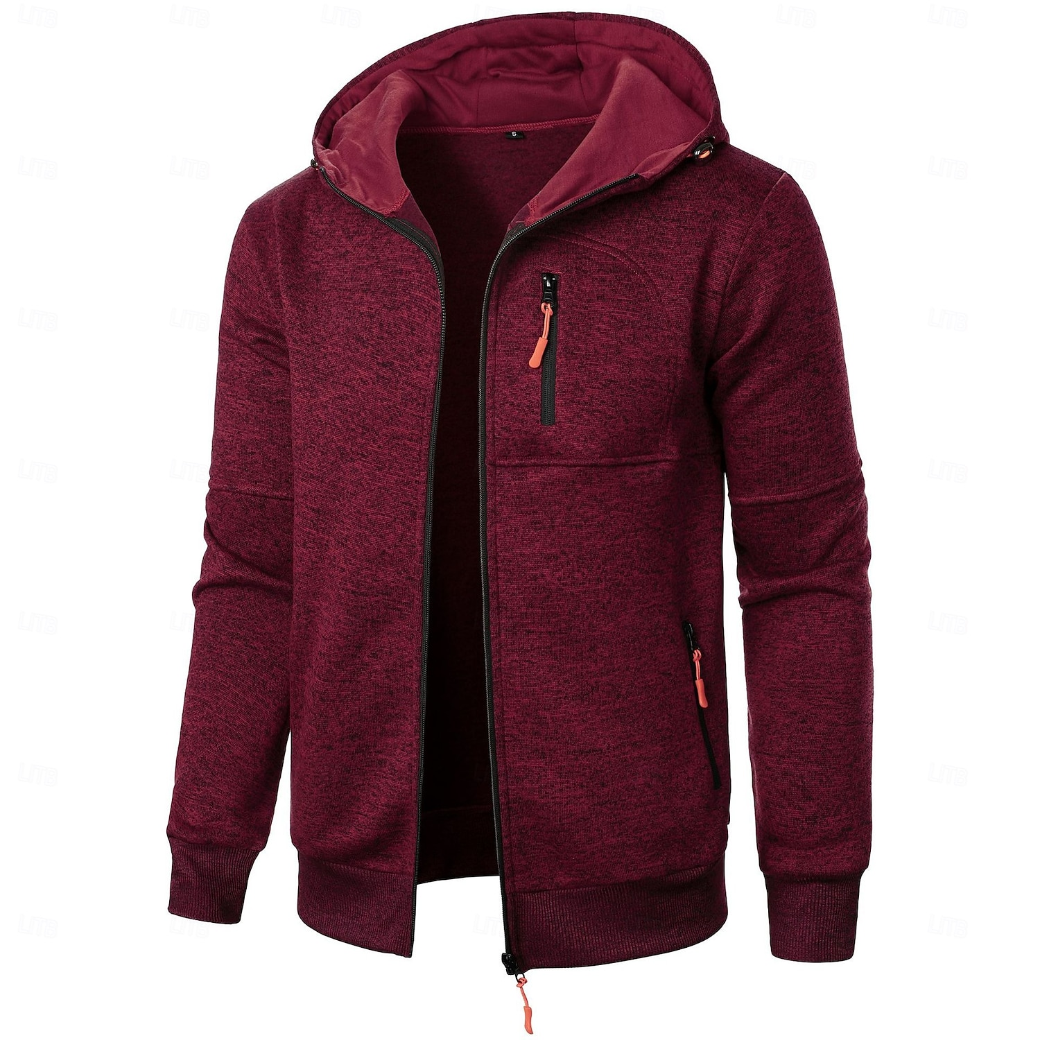 Per uomo Felpa con cappuccio Maglia Felpa con cappuccio a zip intera Nero Vino Blu marino Blu Arancione Con Cappuccio Semplice Tasca Sport & Outdoor Quotidiano Abbigliamento casual alla moda del 2025 a $21.99 –P6