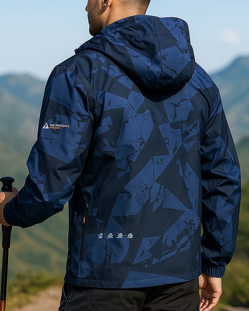 Hombre Cortavientos Chaqueta Chaqueta para senderismo Chaqueta rígida Al aire libre Impermeable Resistente al Viento Trajes de senderismo Ropa de senderismo Primavera Otoño Camiseta Camping 2025 - $23.99 –P2