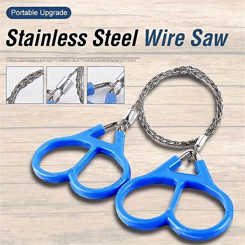 1 mini tronçonneuse de poche - scie à fil de survie portable pour le camping en plein air, la chasse, le jardinage, les situations d'urgence - conception compacte, légère, durable, facile à utiliser de 2025 ? $7.99 –P1
