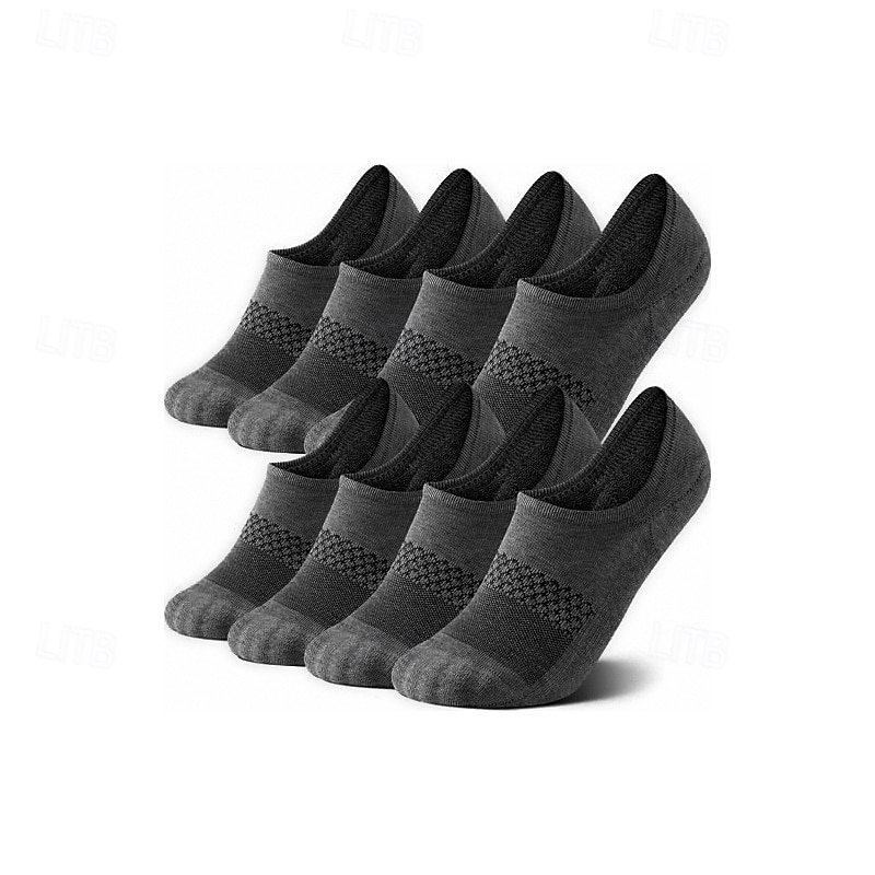 Herr 4 Par Multipack Socka Löparstrumpor Vardagliga strumpor Svart Vit Färg Slät Semester Sport & Utomhus Dagligen Grundläggande Medium Vår Höst Mode Ledigt 2025 - $2.99 –P5