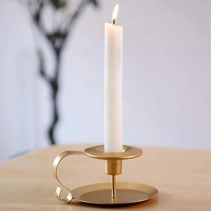 Portacandele conico in ferro battuto, stile vintage, nero, in metallo, stile retrò, per aromaterapia, centrotavola per matrimoni, atmosfera romantica. del 2025 a $7.99 –P3