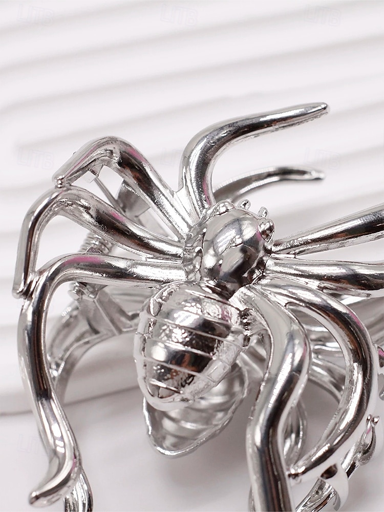 Women’s Halloween Spider Hair Claw Clip – Alloy Gothic Hair Accessory with Creepy Spider Design for Costume Parties, Cosplay and Festive Occasions 2025 - $7.99 –P11