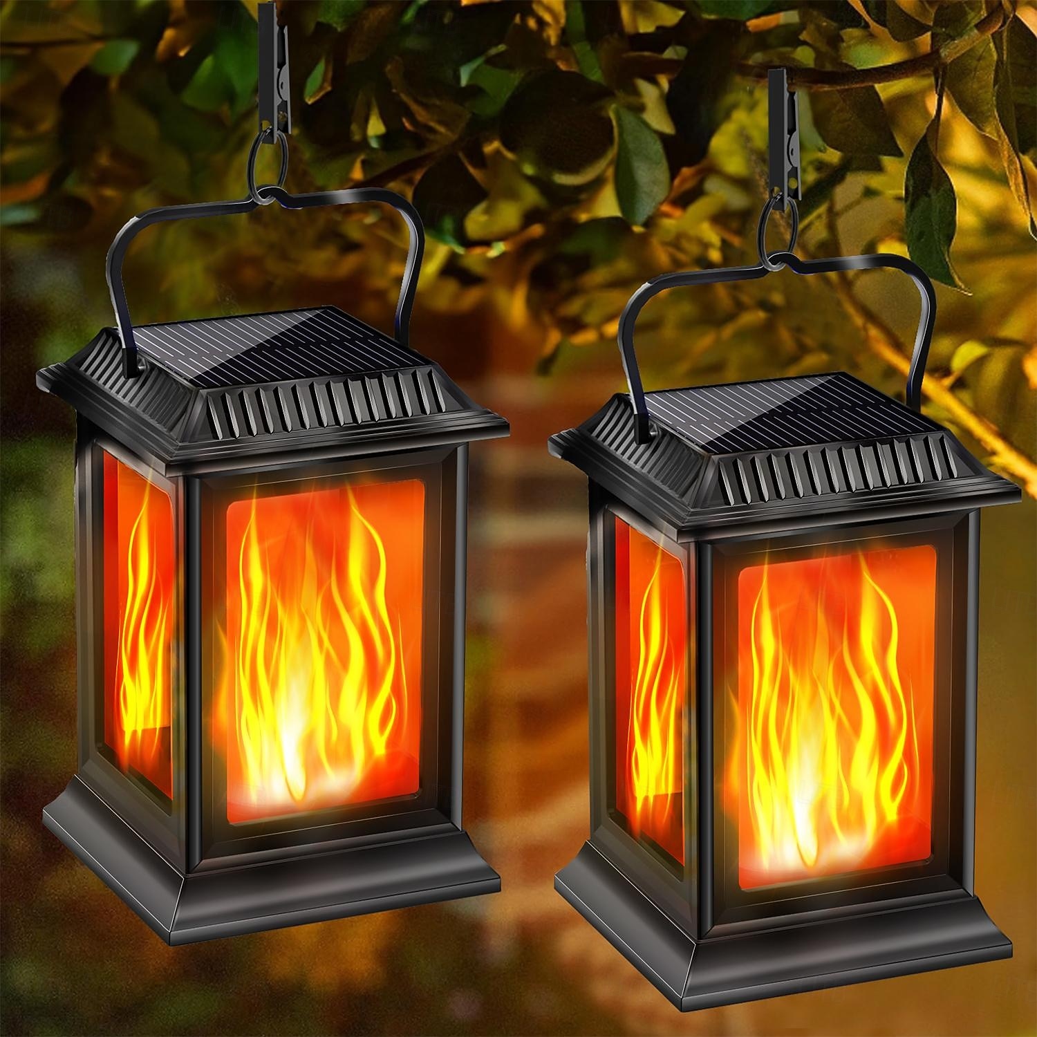 1 lanterna portatile con fiamma lampeggiante, impermeabile, per esterni, di Halloween e Natale, con 28 perline a LED, per cortile, giardino, terrazza, scale, festa, matrimonio, decorazione, luce, del 2025 a $20.99 –P5