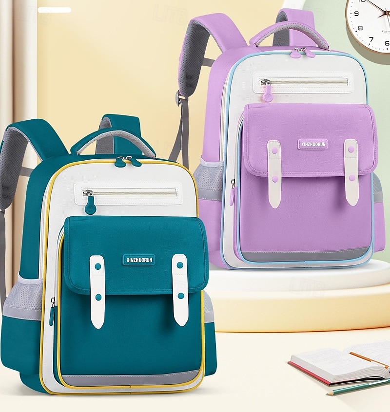 Barn Pojkar Flickor ryggsäck Skolväska Funktionell ryggsäck Skolryggsäck bokväska Skola Polyester Justerbara Stor kapacitet Vattentät Dragkedja Rodnande Rosa Blå Purpur 2025 - $26.99 –P1