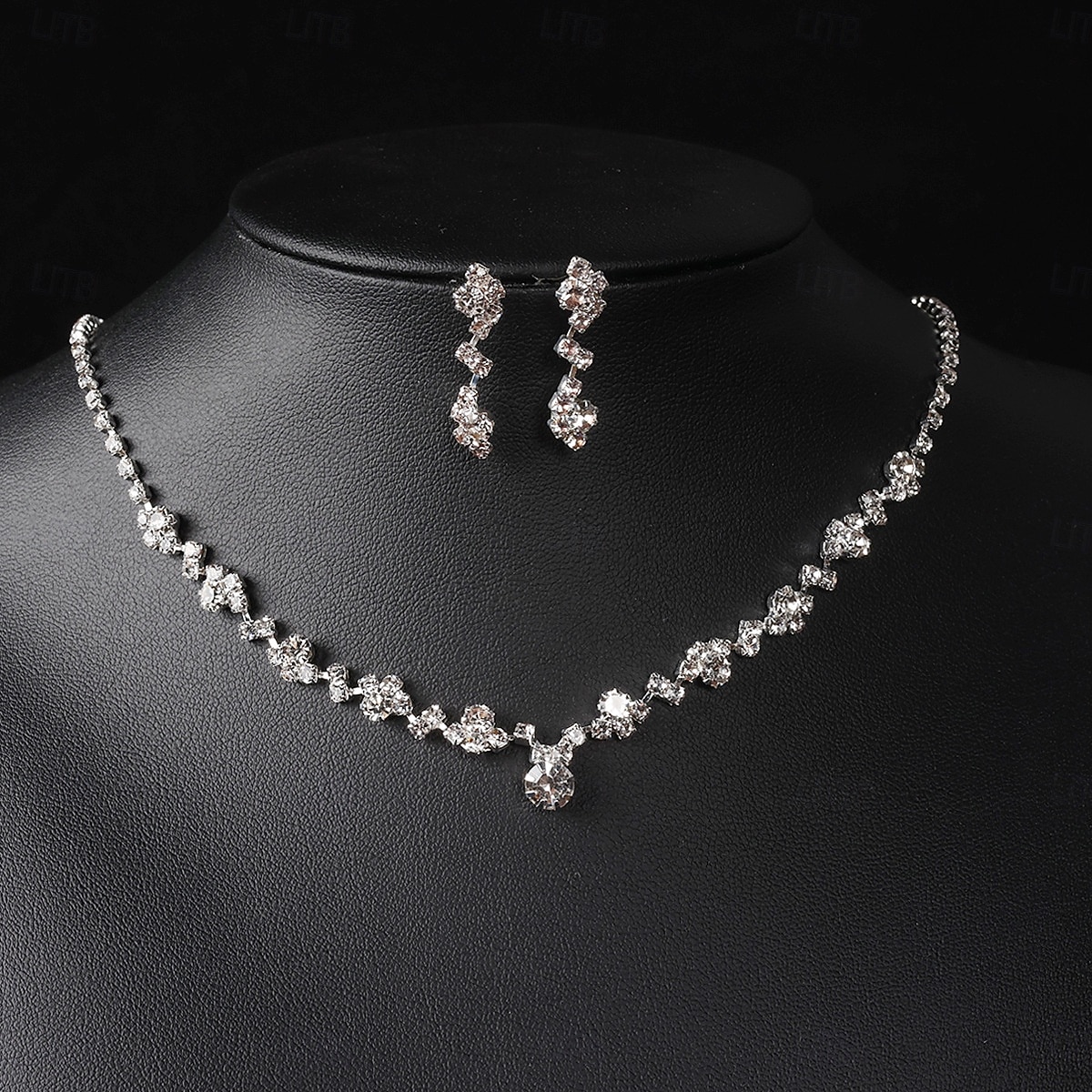 Bridal Jewelry Sets 1 set Imitation Diamond Alloy 1 Necklace Earrings Women's Artistic Trendy Jewelry Set For Wedding Holiday Festival 2026 - E£961.99 –P4