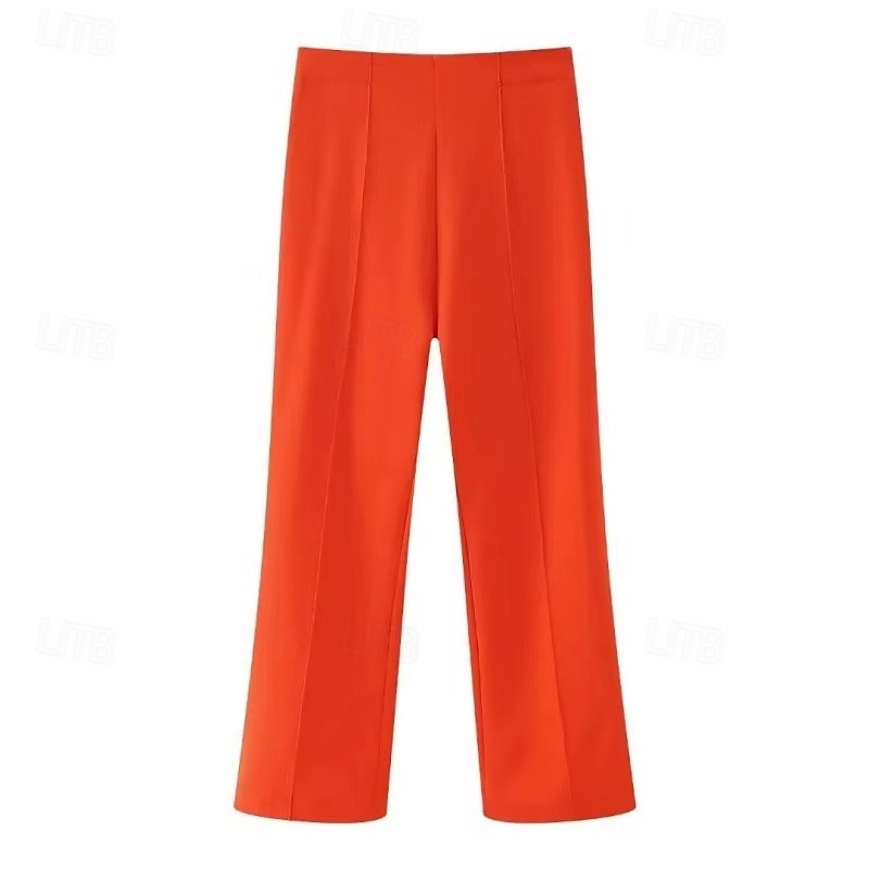 Per donna Pantaloni Eleganti Gamba larga Pantaloni Moda Streetwear Lunghezza intera Vita Alta Semplice Elastico in vita Traspirabilità Confortevole Streetwear Abbigliamento quotidiano Uscire Nero del 2025 a $24.99 –P4