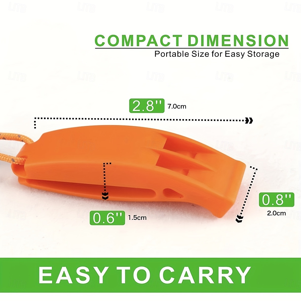 2 apitos de emergência de compartimento duplo em material PP durável com cordão - perfeitos para acampamentos e caminhadas&amp;sinais de segurança de caça de 2025 por $7.99 –P2