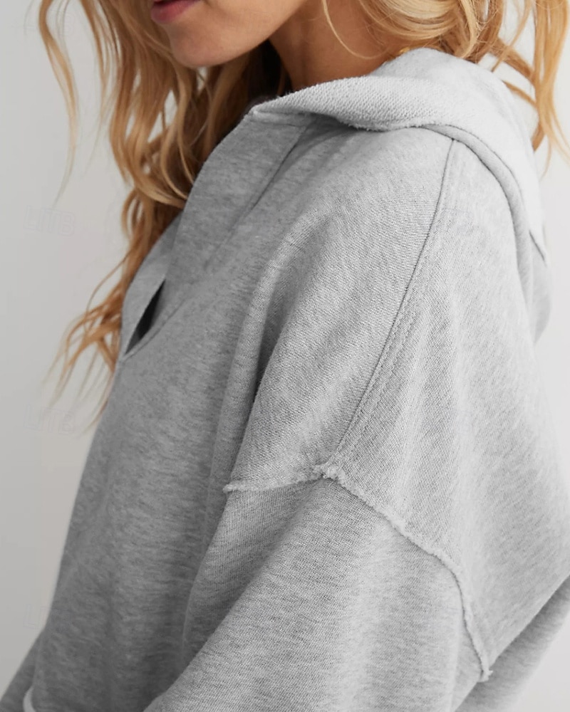 Per donna Giacca con Cappuccio Caldo Confortevole Patchwork Moda Semplice Uscire Weekend Pullover Regolare Con Cappuccio Vestibilità regolare Manica Lunga Capispalla Nero Grigio chiaro Rosso rosa del 2025 a $24.99 –P4