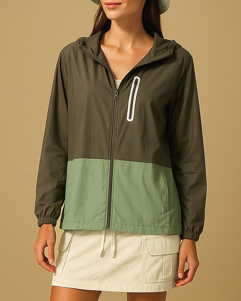 Mujer Cortavientos Chaqueta Chaqueta para senderismo Chaqueta rígida Al aire libre Protección Solar Secado rápido Ligero Transpirable Trajes de senderismo Ropa de senderismo Verano Primavera Chaqueta 2025 - $49.99 –P1