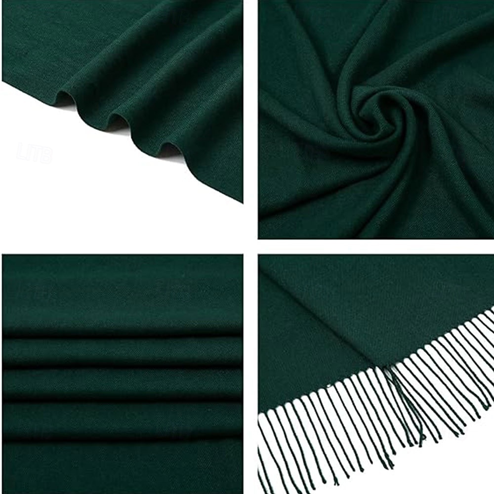 Pashmina-sjal, sjal til kvinner, stort vinterskjerf, myke sjal og sjal til aftenkjoler, sjal til bryllup 2025 - $37.99 –P4