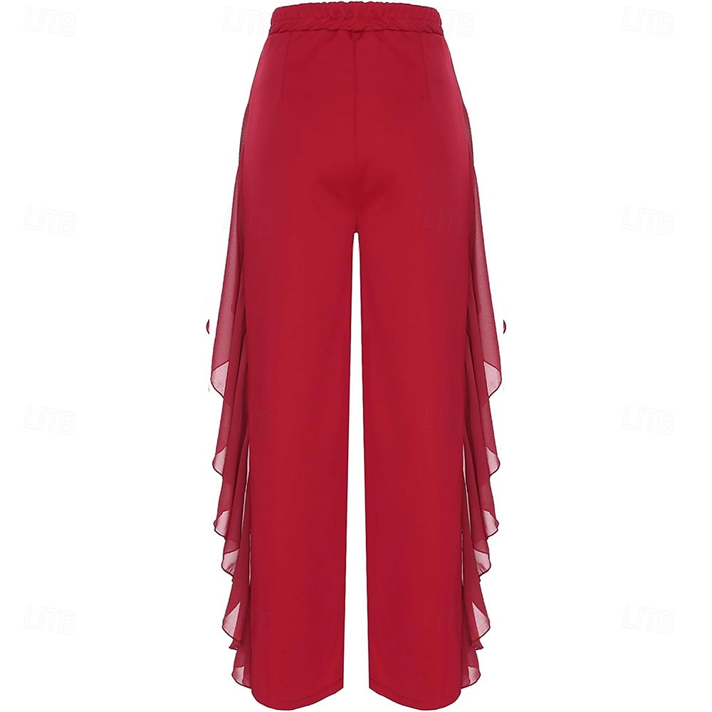 Damen Latein Tanzhose Tango Salsa Samba Tanzhose Rock fließende Hose Bauchtanzhose 2025 - $22.99 –P10