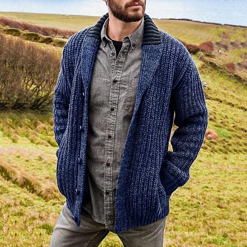 Per uomo Felpa Cardigan A Coste Maglia Top Regolari Cardigan con Bottoni Semplice Collo a scialle Vacanza Moda Casuale Abbigliamento quotidiano Abbigliamento Primavera & Autunno Marrone scuro del 2025 a $40.99 –P3