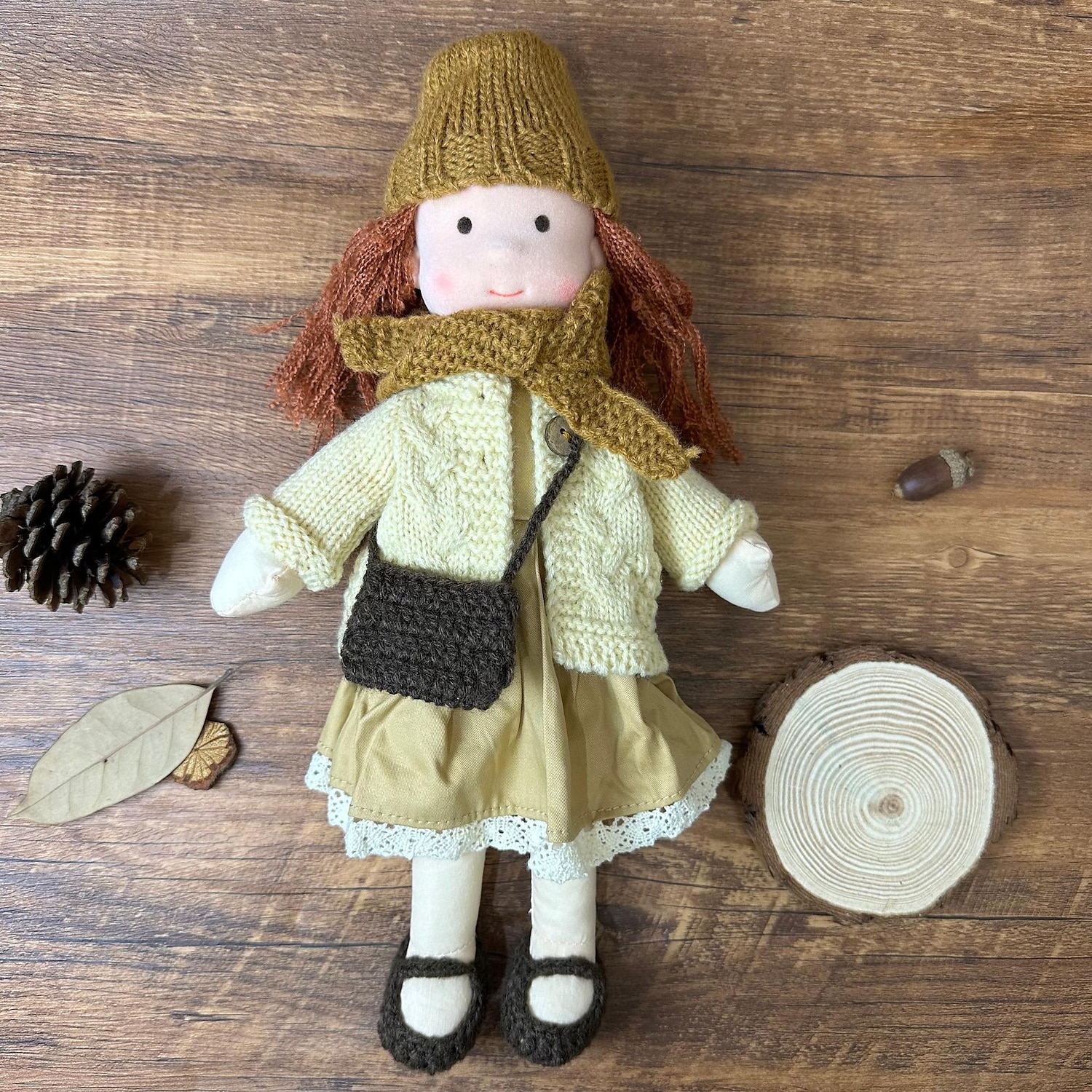 pamut testű waldorf baba babaművész kézzel készített mini öltöztetős baba diy halloween ajándékdoboz csomagolás áldás karácsonyi ajándékokhoz 2025 - $46.99 –P2