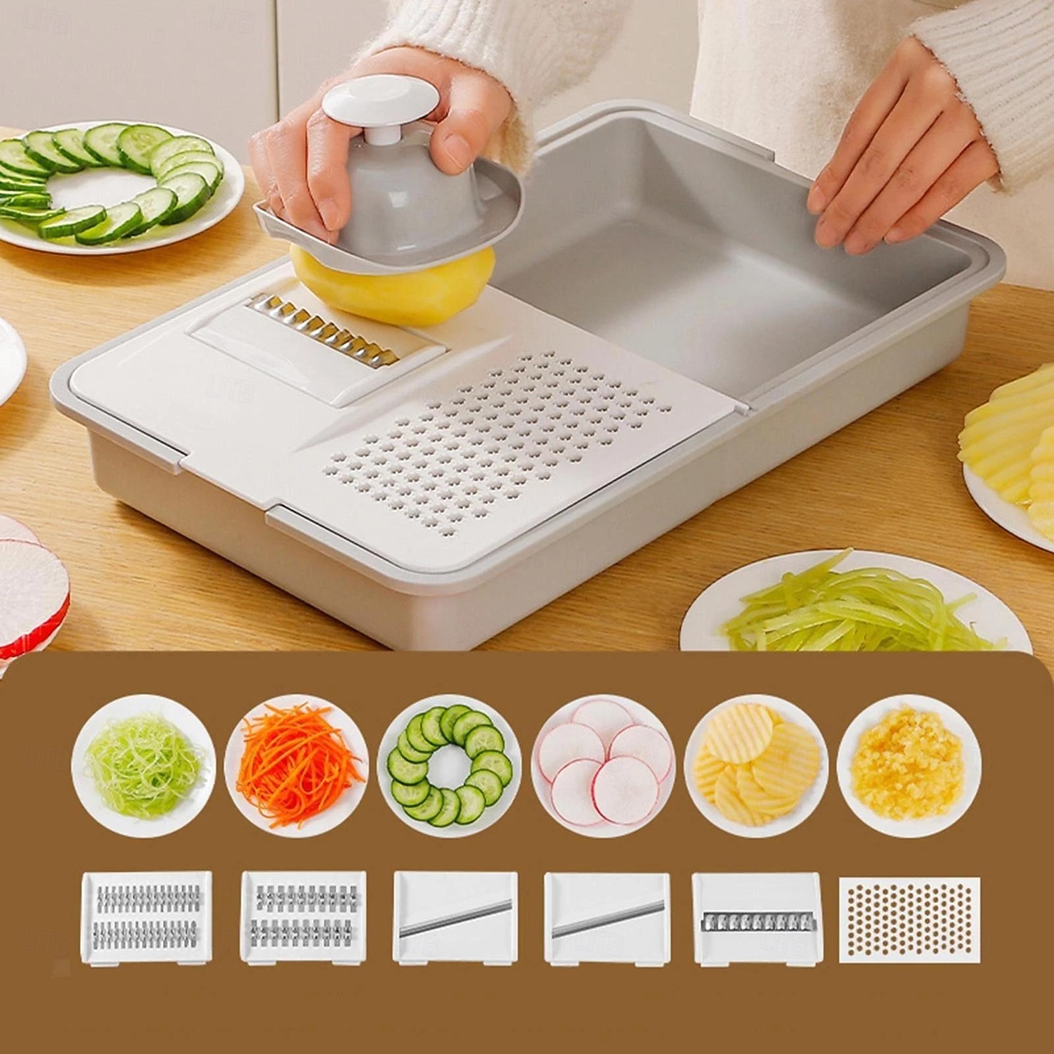 cortador manual de legumes triturador de legumes cortador para gengibre cebola pepino de 2026 por $36.99 –P5