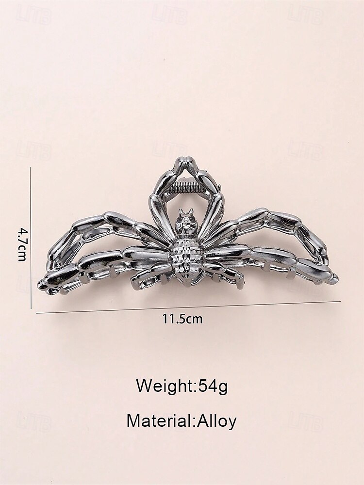 Women’s Halloween Spider Hair Claw Clip – Alloy Gothic Hair Accessory with Creepy Spider Design for Costume Parties, Cosplay and Festive Occasions 2025 - $7.99 –P13