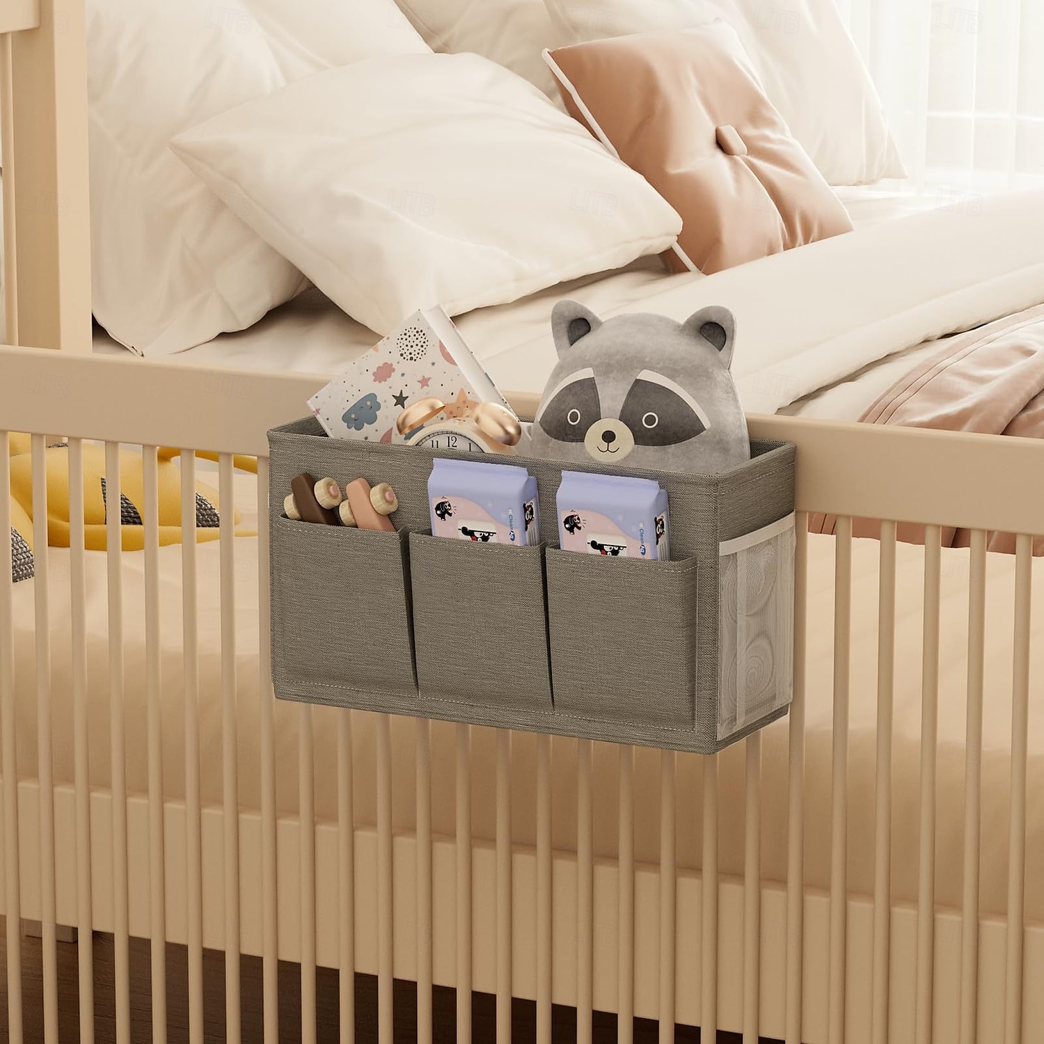 Bedside Caddy Organizer, Back to School Dorm Storage Hanging Pocket, Oxford Fabric Bedside Storage Bag for Remote, Phone, Books, College Dorm Essentials 2025 - $15.99 –P3