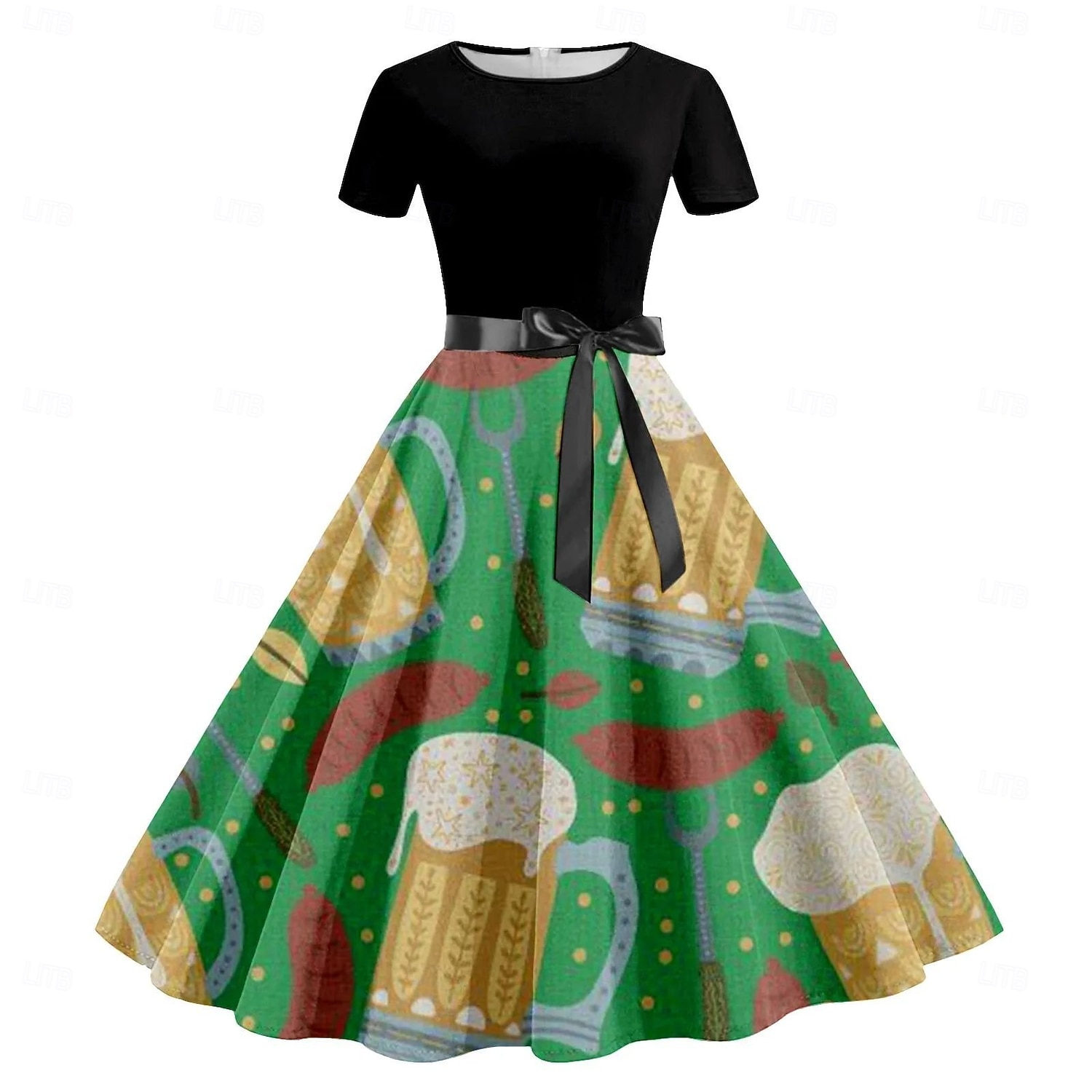 Vestidos Bávaro Munique Alemão Alpino Arte Gráfica para Mulheres Adulto Impressão 3D  para Carnaval Cerveja Oktoberfest Festa de 2026 por $30.99 –P4