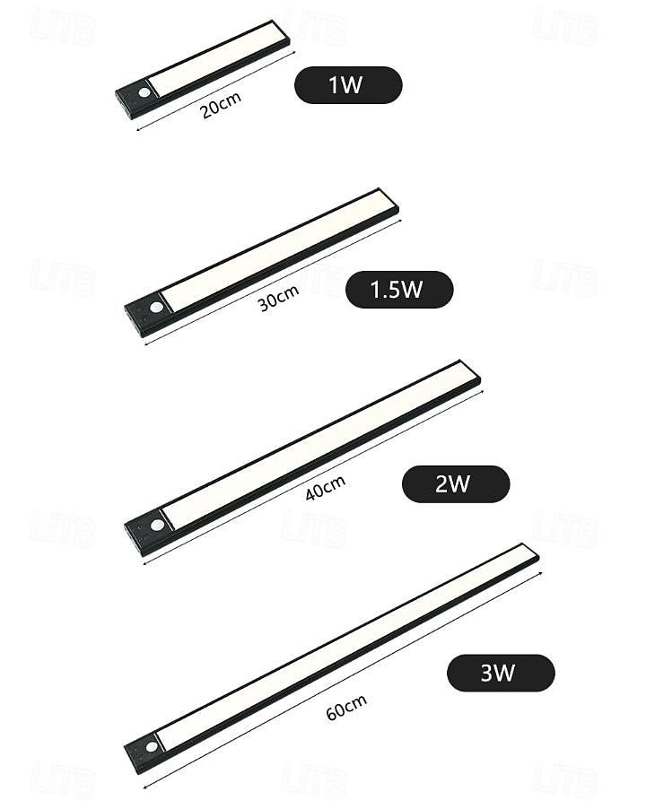 Lampe à détecteur de mouvement, 3 températures de couleur, éclairage de placard à intensité variable, éclairage sous meuble rechargeable par USB, lampe de nuit à bâton magnétique pour cuisine, de 2025 ? $14.49 –P6