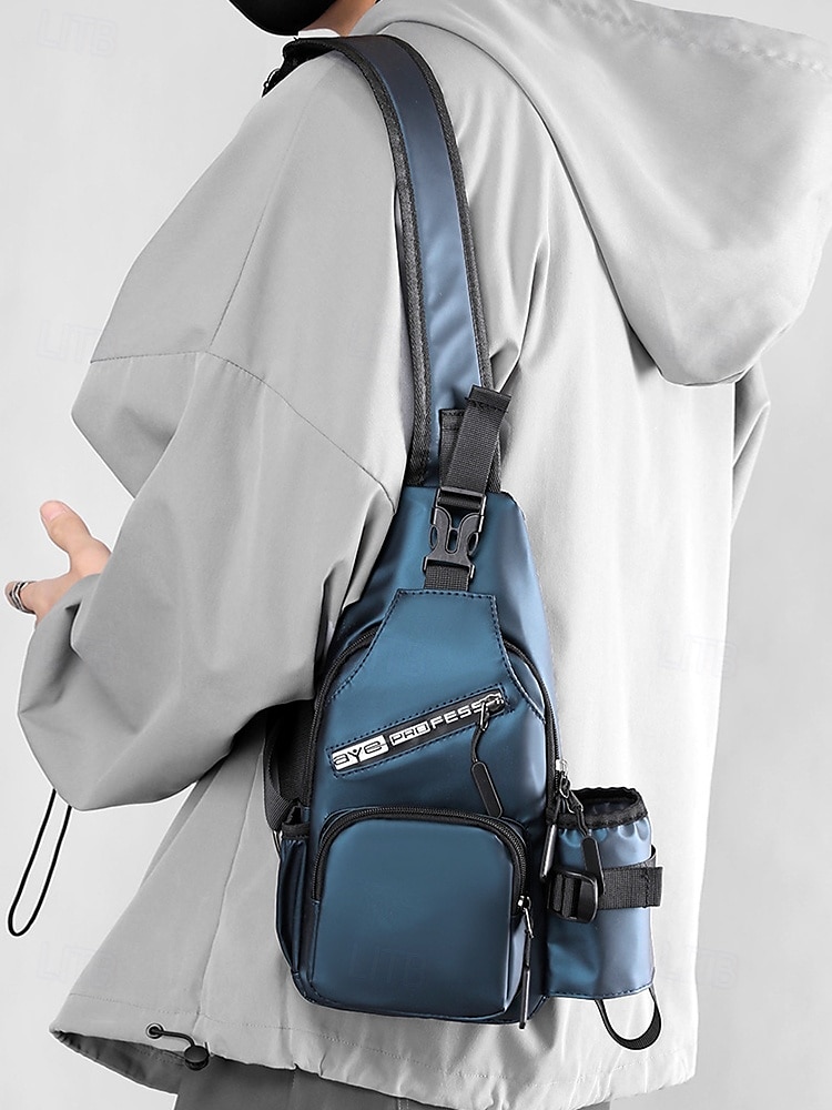 Men’s Waterproof Crossbody Sling Bag – Lightweight Casual Chest Bag with Multiple Compartments, Adjustable Strap, and Water-Repellent Fabric for Travel, Outdoor and Daily Use 2025 - $18.99 –P2
