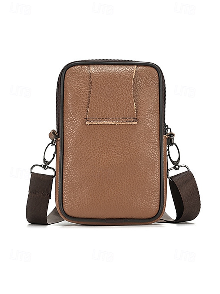 Geantă de umăr crossbody din piele pentru bărbați, cu design multi-buzunare, geantă mică de călătorie și geantă de talie pentru uz zilnic casual și activități în aer liber 2026 - $14.99 –P7