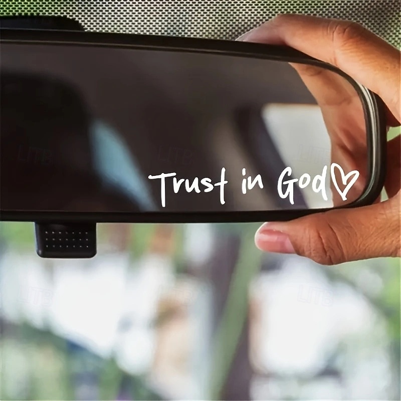 4pcs Trust in God Car Rearview Mirror Sticker, Car Rearview Mirror Decal, Inspirational Vinyl Sticker, Ideal Christian Gift, Jesus Faith Letter Decals for Car Interior 2026 - $16.99 –P4