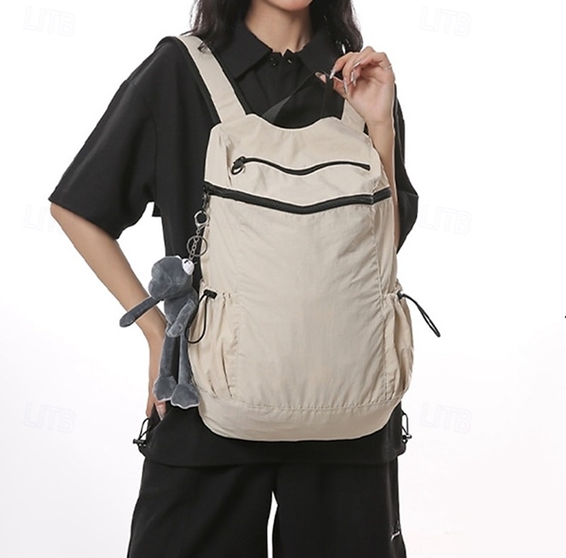 Homme Femmes Sac à Dos Cartable Sac à Dos Fonctionnel Sac à dos scolaire École Quotidien Camping & Randonnée Nylon Réglable Grande capacité Imperméable Fermeture éclair Noir Rose Claire Vert de 2025 ? $32.99 –P4