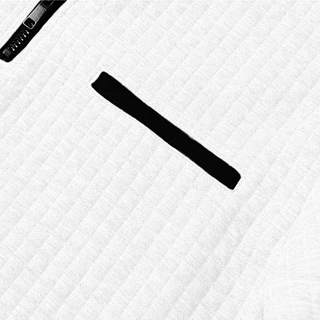 Hombre Camisetas polo con diseño de gofre Casual Cremallera de un cuarto Manga Larga Moda Cómodo Bloque de color Cerrar Bolsillo Otoño Primavera & Otoño Ajuste regular Blanco Negro Azul Naranja 2025 - $25.99 –P11