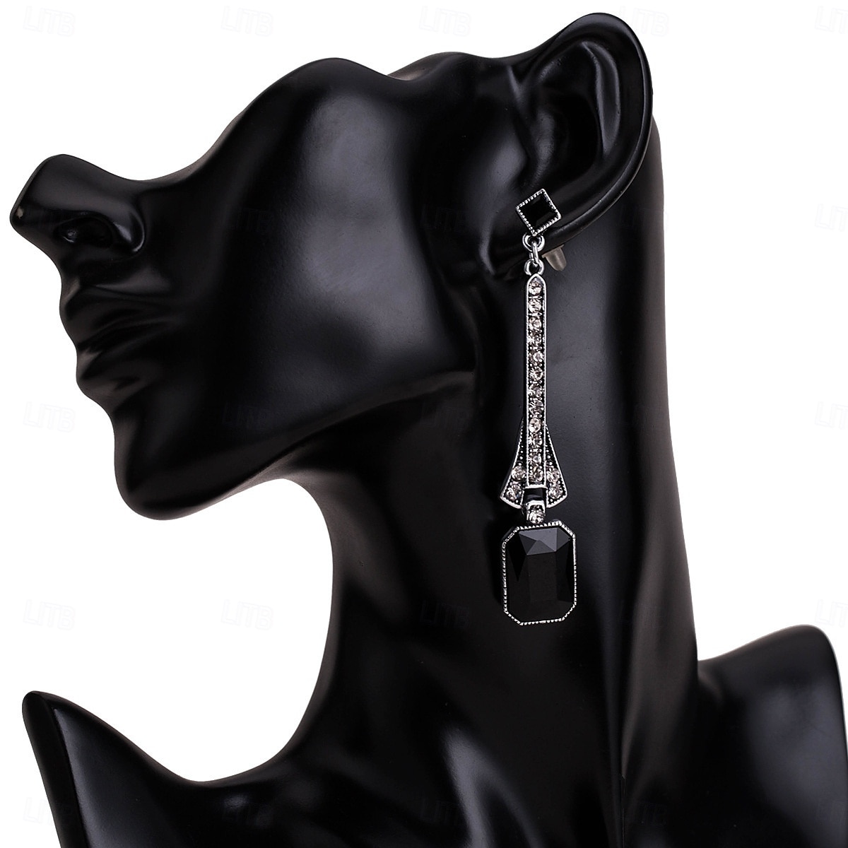 Women's 1920s Gatsby Drop Earrings - Art Deco Long Dangle Earrings with Blue Gemstones and Rhinestones for Roaring Twenties Parties 2025 - $9.99 –P2