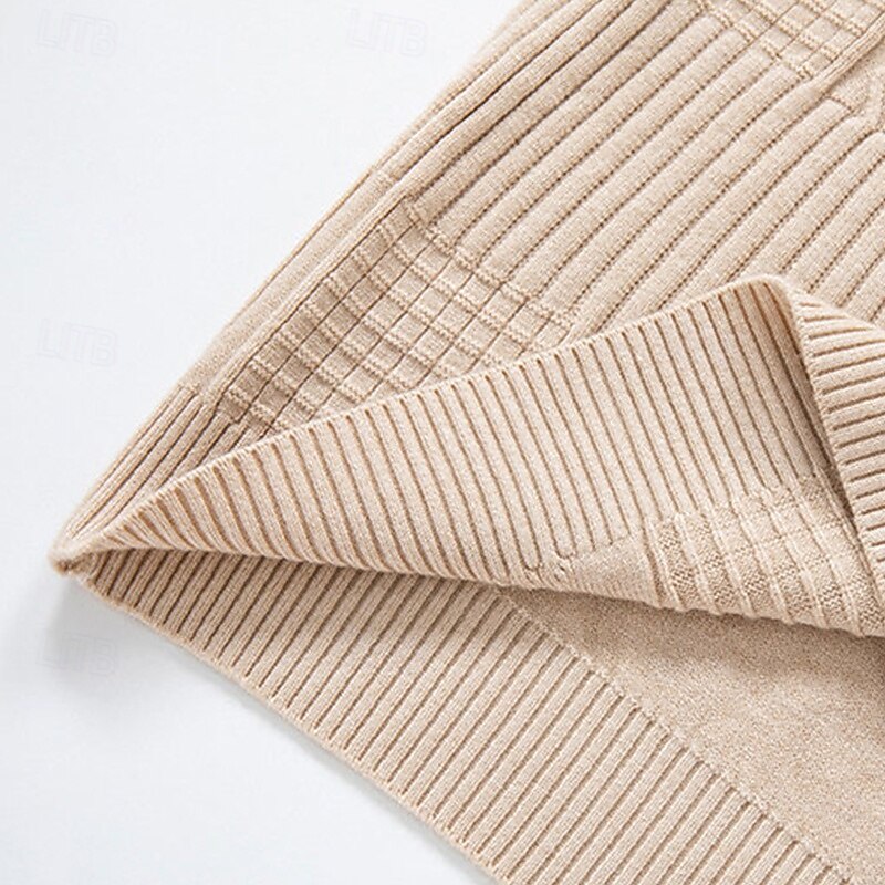 Herren Pullover Pullover mit Viertelreißverschluss Strickpullover Zopfmuster Stricken Normale Oberteile Gestrickt Einfach Viertelreißverschluss Mode Lässig Urlaub Alltagskleidung Bekleidung Herbst 2025 - $22.99 –P4
