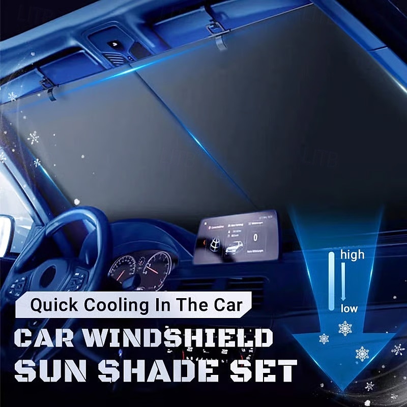 2 parasoles enrollables automáticos para parabrisas de coche, retráctiles, grandes, con ventosas, aptos para todo tipo de vehículos. 2025 - $31.99 –P6