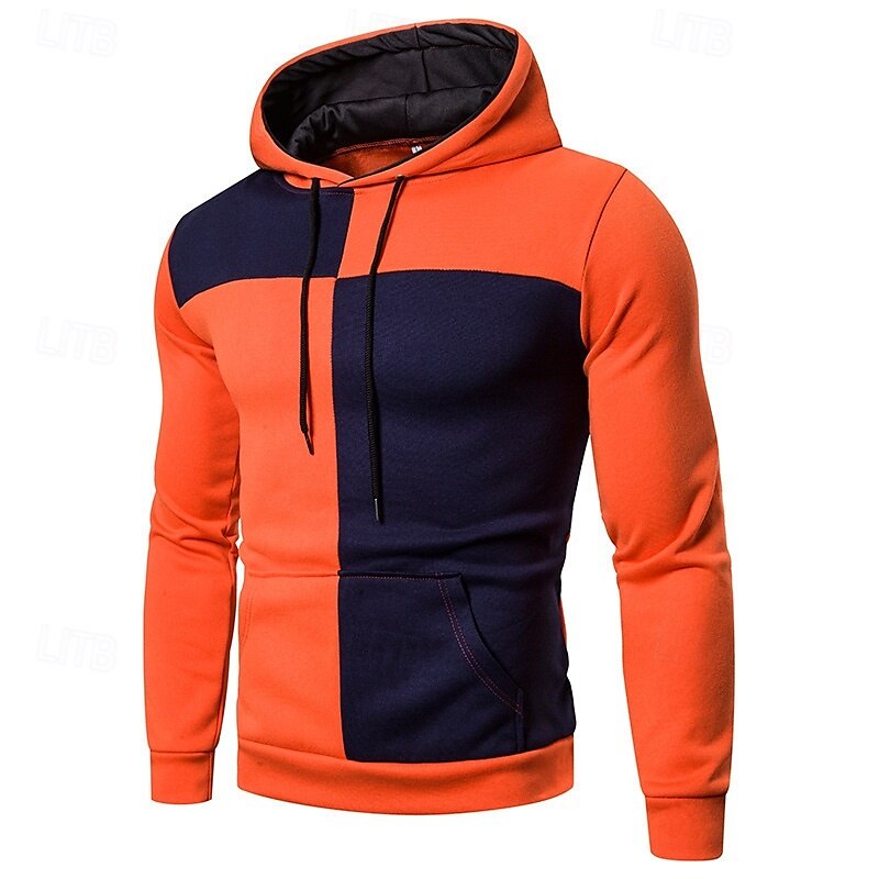 Per uomo Felpa con cappuccio Felpa con cappuccio a zip intera Felpa con cappuccio in pile Nero Verde militare Rosso Blu marino Blu Con Cappuccio Blocco di colori Patchwork Blocco di colore Sport del 2025 a $23.99 –P2