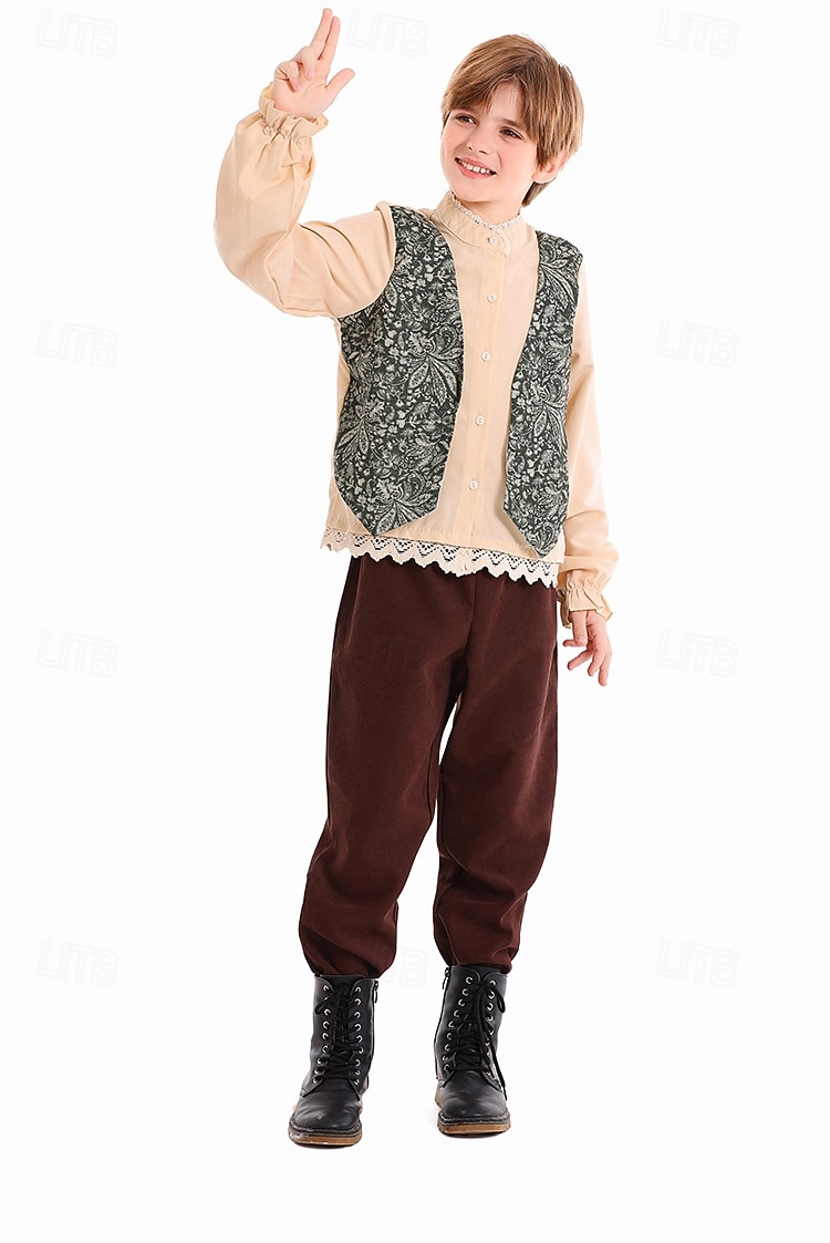 Märchen Dorfjunge Pionier Cosplay Kostüm Outfits Märchenfiguren Cosplay for Jungen Kinder Halloween Karneval Leistung Pädagogisches Ankleiden Verkleidung für Schulveranstaltungen 2026 - $44.99 –P5