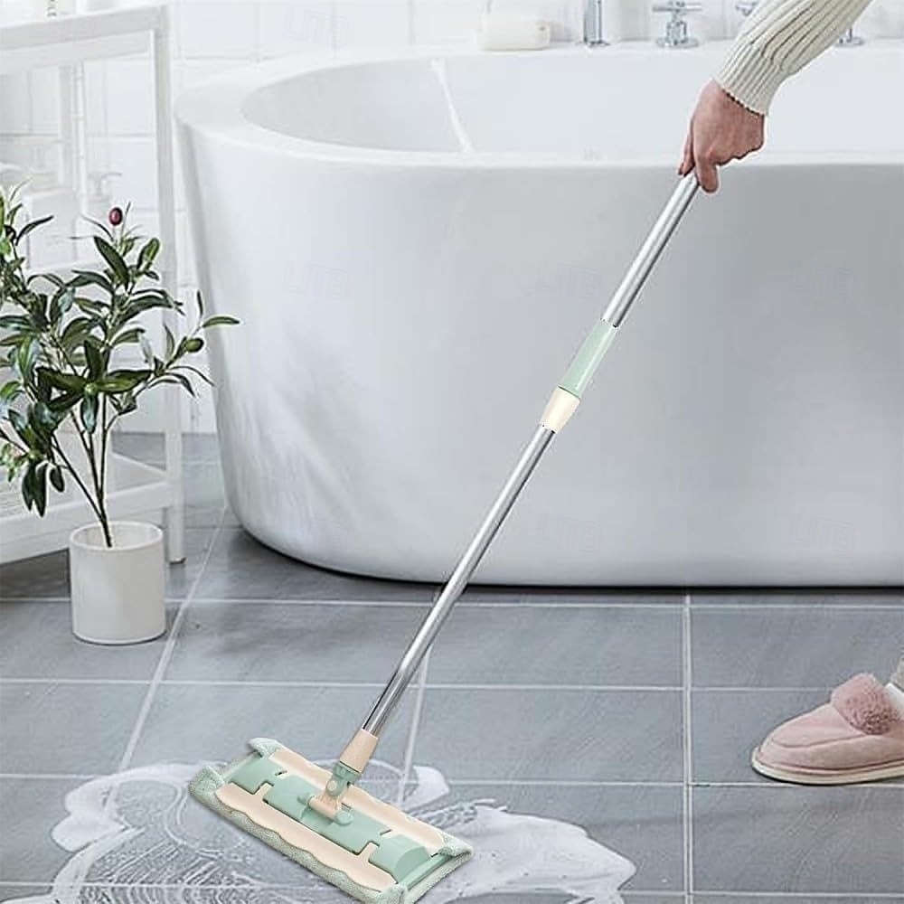 Queens Finders, mocio in microfibra girevole a 360 gradi, mocio piatto regolabile con manico in acciaio inossidabile e 4 panni lavabili riutilizzabili per la pulizia della casa del 2025 a $23.99 –P10