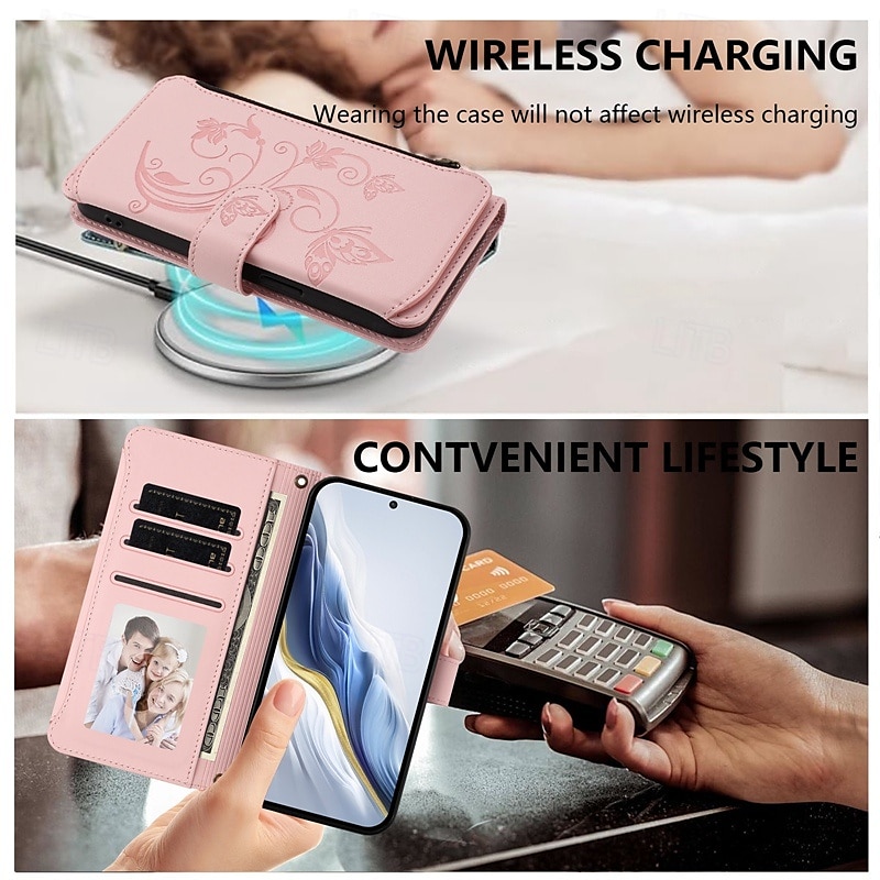 Чехол для телефона Samsung Galaxy S24 S23 S22 S21 Ultra Plus A55 A35 A25 A15 5G A54 A34 A14 A73 A53 A33 A23 A13 A72 A52 A42 A32 A22 A12 A02, чехол-кошелек с подставкой-держателем, на молнии, защитный 2025 - $16.99 –P10