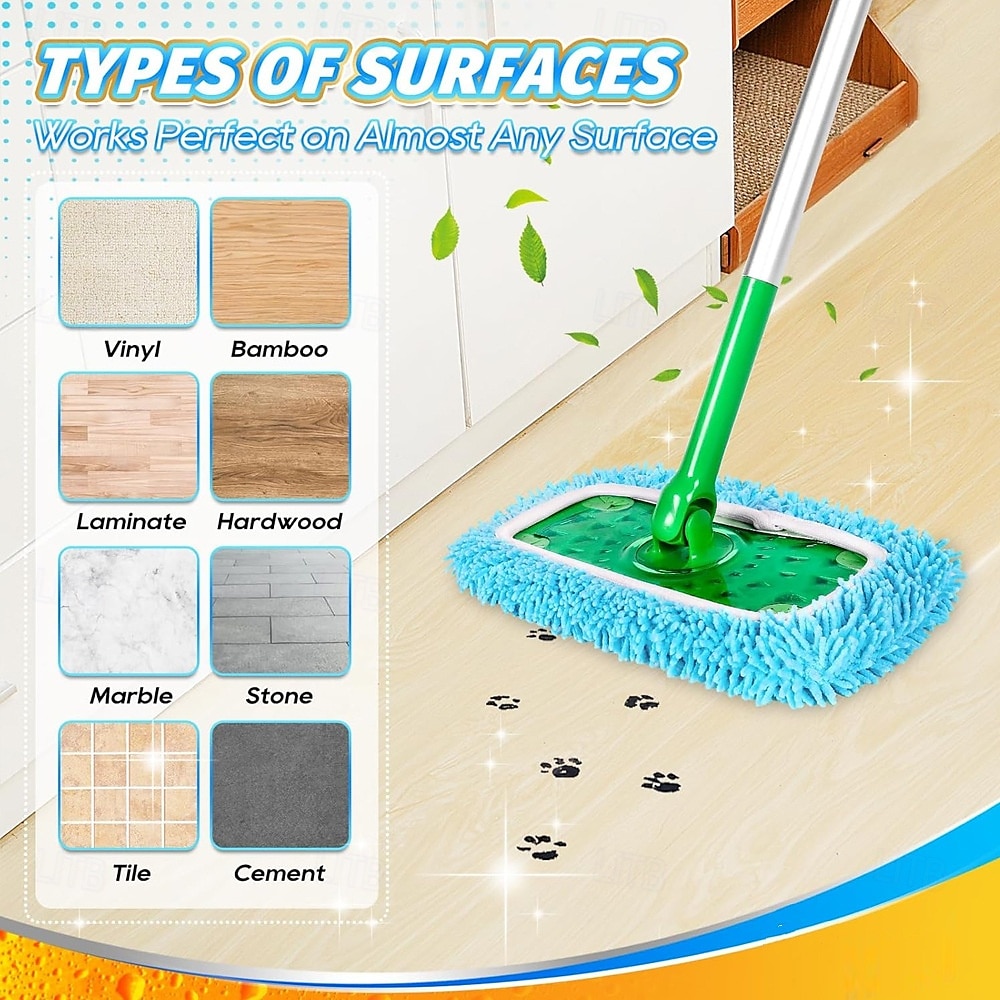 set di panni per mocio in microfibra riutilizzabili da 12 pollici, ricariche per mocio lavabile per pavimenti bagnati &lavaggio a secco, compatibile con la maggior parte dei mop piatti, testine del 2025 a $13.99 –P2