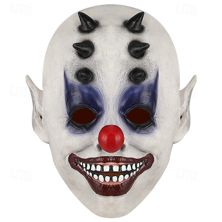 Maschera da clown malvagio di Halloween per adulti, maschera in lattice per costumi spaventosi realistici, maschera da Joker sorridente e inquietante per cosplay, spettacoli, feste al bar e del 2025 a $22.99 –P6
