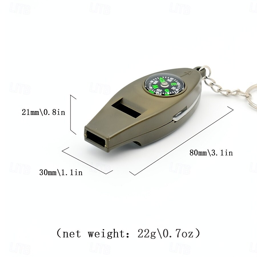 4-in-1 Outdoor Survival Tool Compass Magnifying Glass Thermometer & Emergency Whistle - Durable ABS Material 2025 - $7.99 –P4