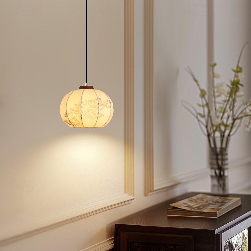 Country Nature Inspired Pendant Light, Fabric Material, 20cm Height, Warm White/White Light, E26 E27, Adjustable Chain 2026 - $156.99 –P1