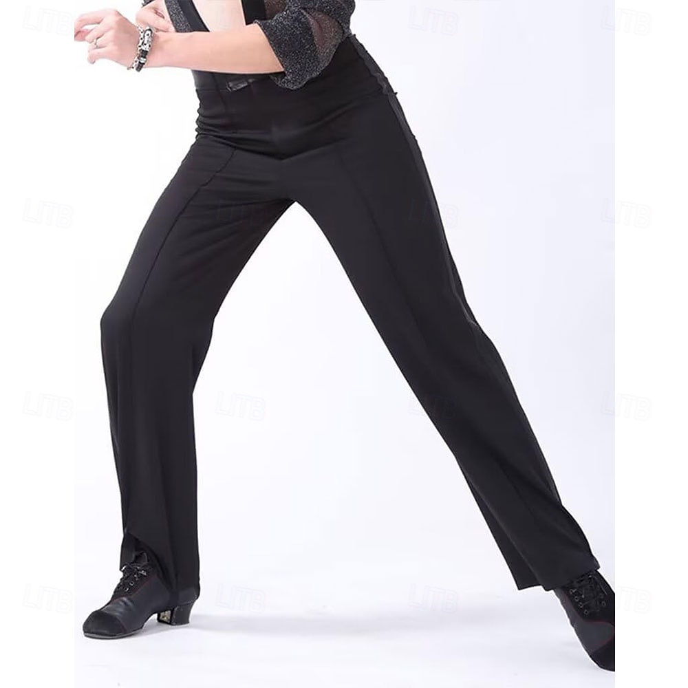 Pantalons de danse latine pour hommes et garçons, pantalons de danse carrée moderne parfaits pour le jazz, la rumba, le tango, la salsa de 2025 ? $33.99 –P4