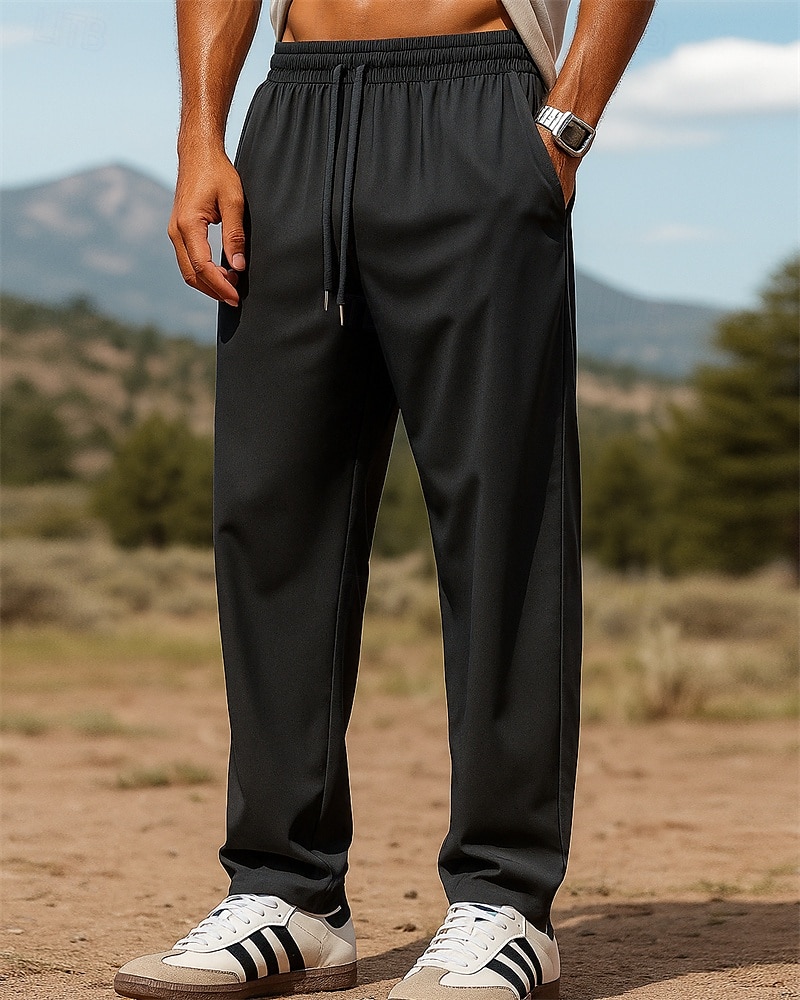 Men's Running Pants Sports Trousers Jogger Sweatpants Drawstring Pocket Straight Bottoms Gym Athleisure Workout Summer Spring Lightweight Breathable Fishing Hiking Running Loose Fit Sportswear 2026 - $22.99 –P1
